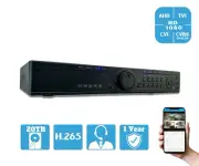 32 Channel H.265 AHD TVI CVI Analog Security Video Recorder with 20TB Hard Drive