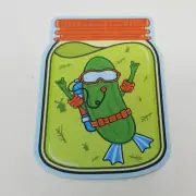 Dutch Bros Sticker April 2025 Scratch and Sniff Pickle Scuba Gear