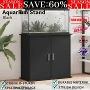 Aquarium Stand Fish Tank Cabinet Base Living Room Office Engineered Wood Black