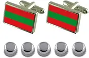 [Select Gifts] Shirt Dress Studs Ambato City Ecuador Flag Cufflinks
