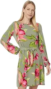 [Tommy Bahama] Women's Lavish Blooms Long Sleeve Short Dress