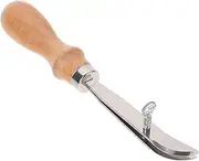 DOITOOL Leather Edging Creaser Tool with Wooden Handle DIY Handmade Leather Crafting Device for Handbags Belts Backpacks Sturdy Edge Trimming Smooth Corners