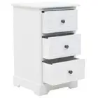 3 Drawer Bedside Table Cabinet Lamp Stand Nightstand Bedroom Furniture White