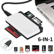 Card Reader USB 2.0 Type C Micro SD TF CF Smart Memory Adapter Laptop Computer