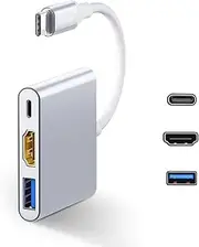 USB-C to HDMI Adapter USB C HUB 4K Output USB 3.0 Type-C PD Fast Charging Multiport Digital Converter Adapter for Apple MacBook Pro Air iPhone 15 16 Pro Max iPad Samsung Huawei Oppo Sony