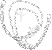 [TEMPNAP] Unique Cross Leaves Body Chain Metal Pants Chain for Adults Fashion Edge