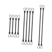 10Pcs Bungee Cords with Hooks Elastic for Trucks Camping Securing Tarps