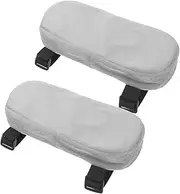 2pcs Wheelchair Armrest Pad Wheelchair Accessories Armrest Replacement Pads Removable Arm Rest Wheelchair Armrests Mobility Wheel Chair Padded Cushions Wide Parts Grey Polyester