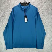 Greyson Tate 1/4 Zip Pullover Mens 2XL Blue Sea Turtle Golf Polyamide NWT