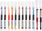 Anller 12 Pieces Liquid Ink Rollerball Pens, 0.5mm Needle Tip, Quick-Drying Ink, Rolling Ball Pens, 12 colors