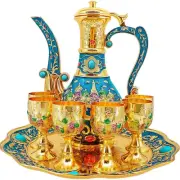 Vintage Turkish Coffee Pot Tea Pot Set,Crafts Teapot and Cup Set Including Tr...