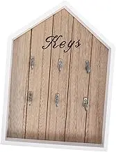 KITANDOVE House Shaped Wall Key Holder Stylish Wooden Key Hooks for Home Entrance Decoration Easy to Install Wall Mount for Kitchen Hallway Garage