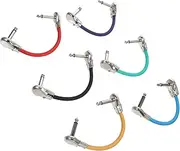 UPKOCH 6pcs Guitar Effect Cables Flat Head Connector Effector Line for Tight Spaces for Electric Guitars and Effects Equipment Durable Audio Connection Supplies