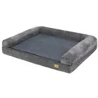 Orthopedic Memory Foam Extra Large Dog Bed w Pillow Removable Zipper Plush Cover