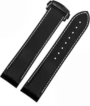 [BANDKIT] Curved End Rubber Silicone Watch Bands For Omega Seamaster 300 Speedmaster Strap 20mm 22mm Brand Watchband