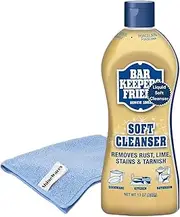 Bar Keepers Friend 13oz Soft Cleanser Bundled Microfiber Cleaning Towel - Great for everyday Cleaning of Pots, Pans, Stovetop, Cooktops, Water Stains, Bathrooms, Kitchens & more.