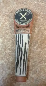 Tusk & Grain Black Hatchet Milk Stout Tap Handle Knob