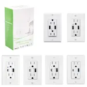 3.6/4.2/5.8/6.5A Dual USB Port Wall Outlet Socket USB-C/A Charger Receptacle UL