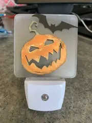 Pumpkin And Bat Led Night Light Dusk To Dawn Sensor