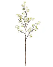 Nearly Natural Set of Three 41in Artificial Cherry Blossom Flower Stems NoSize White