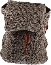 [BESTYASH] Ladies Handbag Straw Woven Shoulder Bag Travel Backpack for Women Beach Bag Drawstring Storage Tote Light Stylish