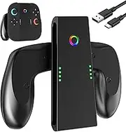 FANPL Charging Grip for Nintendo Switch 2 JoyCons Controller, Comfort Handle Grips for joycon 2 with 1 m/3.3 Ft USB Type-C Data Cable