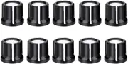 10Pcs Volume Control Knob D Shaped Shaft Hole Tone Speed Control Knob for Electr