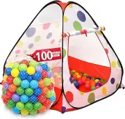Fun & Engaging Kids Ball Pit Tent - 100 Soft Play Balls Included, 39" Dimensions