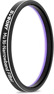 SVBONY SV240 Multi-Bandpass Photographic Filters, 2" Telescope Filters, NIR Near-Infrared Light Pollution Filter, Telescope Accessories for Nebulae Galaxies Deep Sky Urban Astrophotography