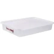 10 x Thin 2.5L Plastic Storage Box Container Food Grade Fridge Freezer Organizer