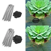 Garden Pegs U Shaped Metal Pins Heavy Duty Spikes Ground Staple with paAoQ