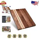 Elegant Large Reversible Walnut/Cherry/Maple Cutting Board - 17x13 in Gift Box
