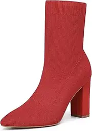 [NEWBELLA] Mousse FIT Women’s Minimalist Pointed Toe Chunky Heeled Ankle Boots