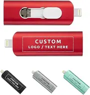 Custom OTG USB Flash Drive, Personalized 3-in-1 Multifunctional USB 3.0 Memory Stick Thumb Drive Pen Drive, Ideal for Business Events, Corporate Gifts and Promotional Giveaways (32 GB,50 PCS)