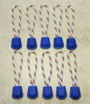 10 PACK 3" RED WHITE AND BLUE PATRIOTIC ZIPPER PULL EXTENSIONS