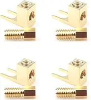 4Pcs Speaker Cable Wire Right Angle Spade Fork 6mm Cable Connectors, Speaker Connectors Terminal for Audio Speaker