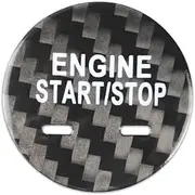 XISII Car Engine Start Stop Button Cover, Fit For Chevrolet, Trax Tracker 2017 2018 Carbon Fiber Sticker Engine Start Stop Control Button Cover(Black)