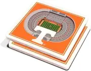 YouTheFan NCAA Tennessee Volunteers 3D StadiumView Coaster - Neyland Stadium 4 x 4 (Pack of 12)