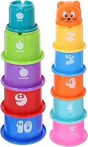 UPKOCH 11Pcs Nesting Cup for Preschool Learning Interactive Stacking Cups for Parent Play Safe Nursery Supplies Educational
