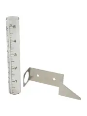 Easily Readable Markings on a 5 Inch Outdoor Glass Rain Measuring Tool