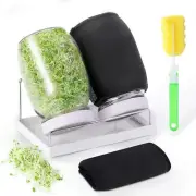 Seed Sprouting Mason Jar Kit with Screen Lids - Including 2 Wide Mouth Mason Jar