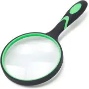 Large Magnifying Glass 10X Handheld Reading Magnifier for Seniors & Kids