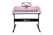 Karrera 61 Keys Electronic Keyboard Piano Music with Stand - Pink