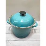 @(第78箱) 全新 LE CREUSET  LC 5.7L  藍 琺瑯鑄鐵圓鍋 湯鍋 雙耳 燉鍋