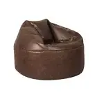 Bean Bag Chair Cover PU Couch Brown Marlow