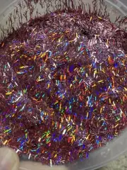 50g Bulk Holo Peach Pink Tinsel Glitter Nail Art Tumbler Solvent Resistant
