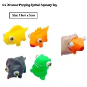 4 x Dinosaur Popping Squeeze Squish Toy Anti Stress Relief Ball Fidget Toys