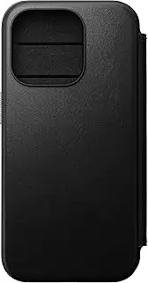 Nomad Ecco Leather Folio Case for iPhone 15 Pro, Black