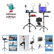 Projector Tripod Stand with Wheels Laptop Tripod Stand Projector Tripod Lapto...
