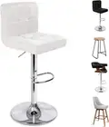 Bar Stool 2Pcs Adjustable Kitchen Barstools Swivel Counter Dining Chair in 62-83